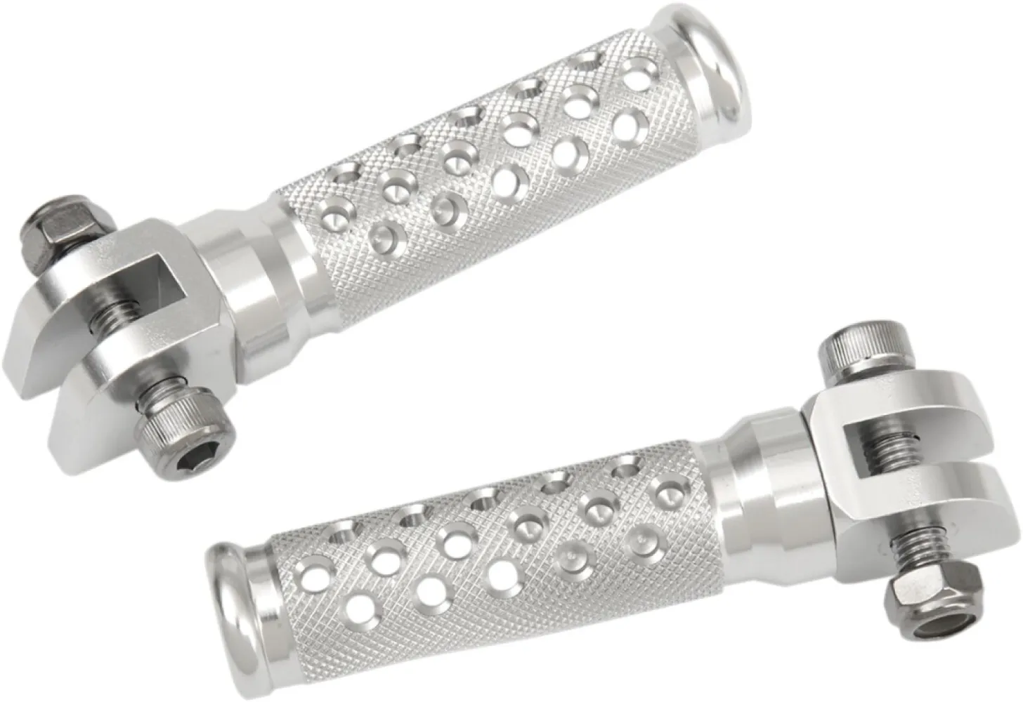EMGO - FOOTPEGS SLASH-CUT SILVER - 16200205