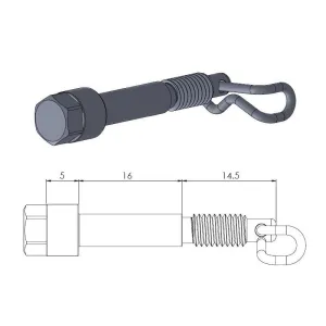 MOTO-MASTER - BRAKE PAD PIN - 17020390