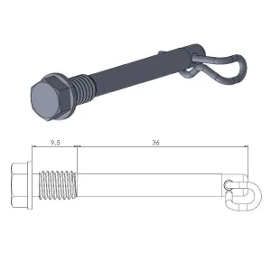 MOTO-MASTER - BRAKE PAD PIN - 17020391