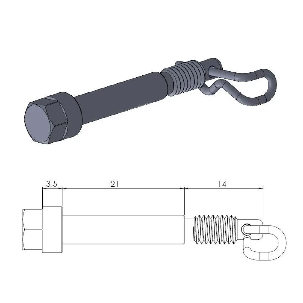 MOTO-MASTER - BRAKE PAD PIN - 17020394