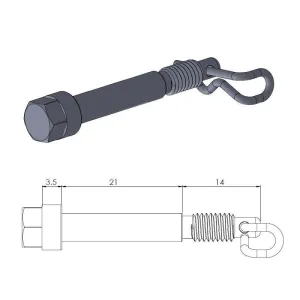 MOTO-MASTER - BRAKE PAD PIN - 17020394