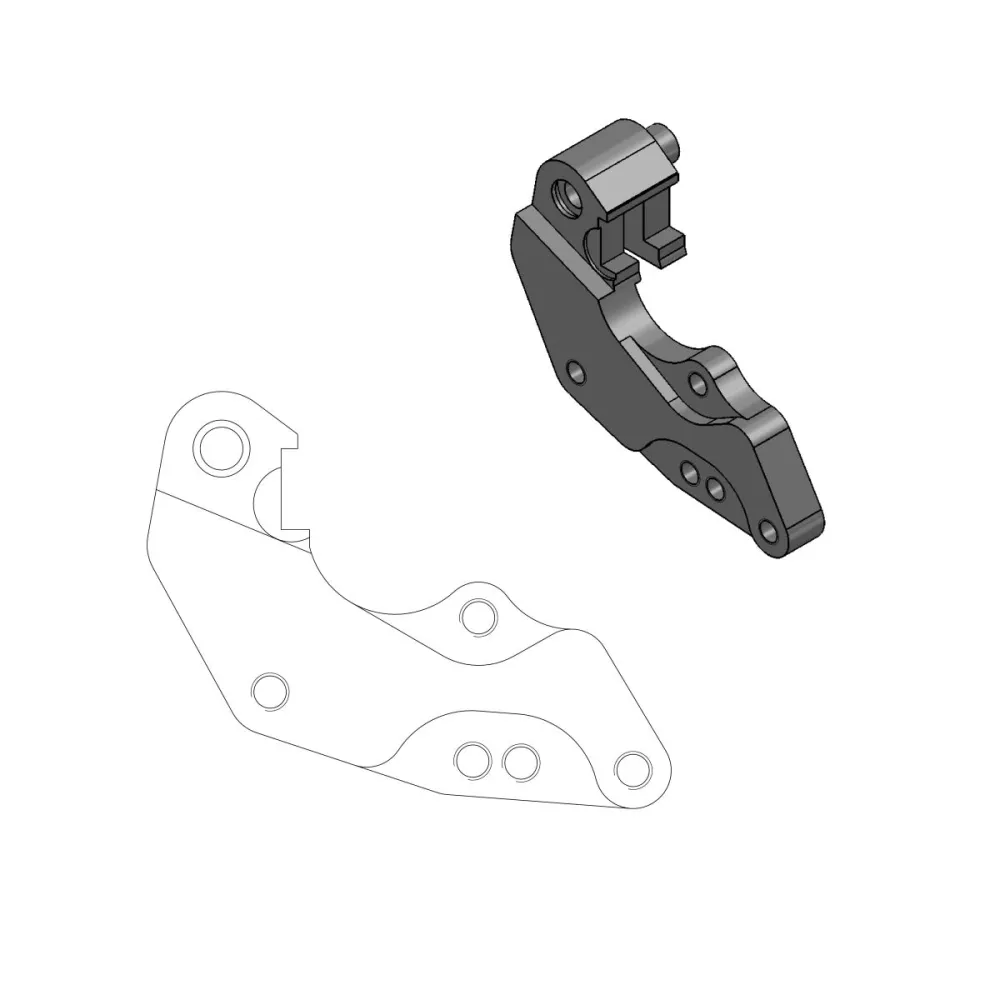 MOTO-MASTER - BRAKE CALIPER ADAPTOR - 17040405