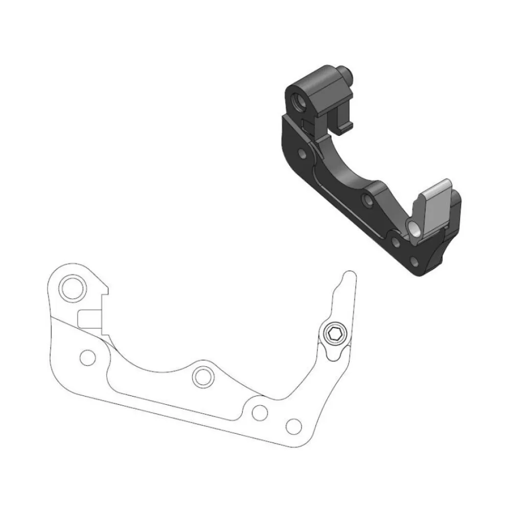 MOTO-MASTER - BRAKE CALIPER ADAPTOR BLACK - 17040462