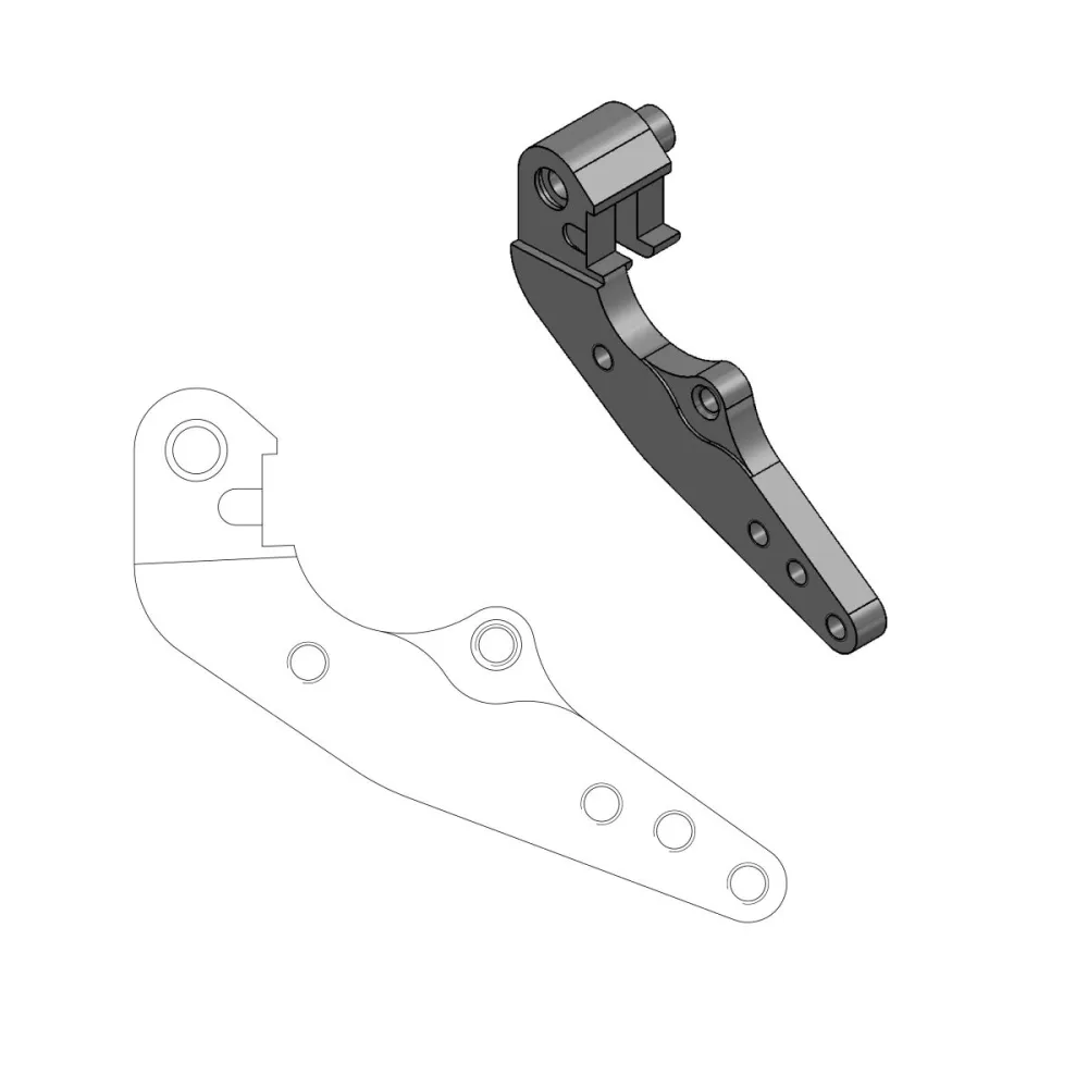 MOTO-MASTER - BRAKE CALIPER ADAPTOR - 17040464