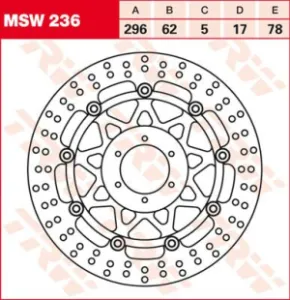 TRW - ROTOR TRW MSW236 - 17100946