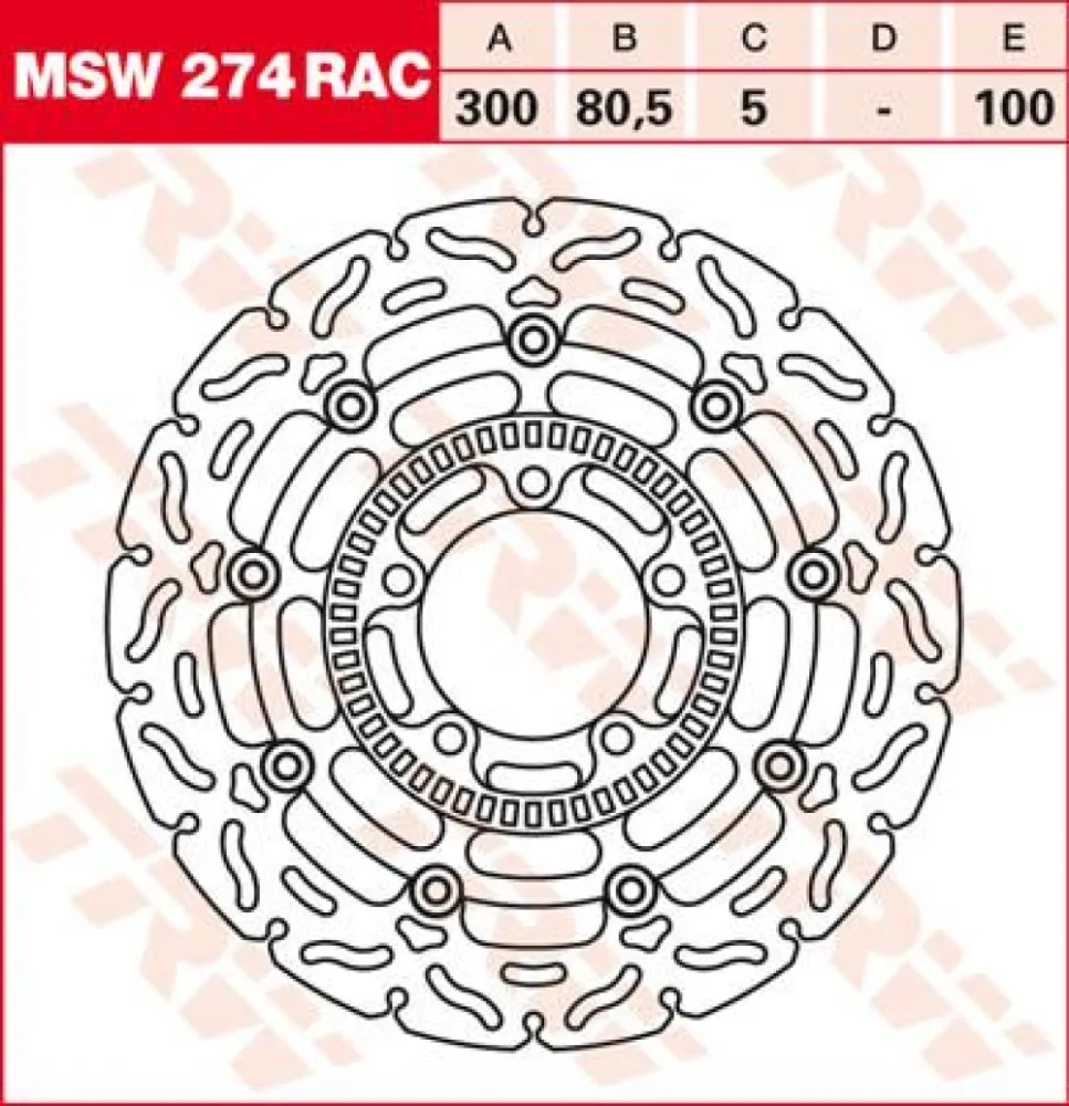 TRW - BRAKE ROTOR FLOAT RAC L/R - 17102713
