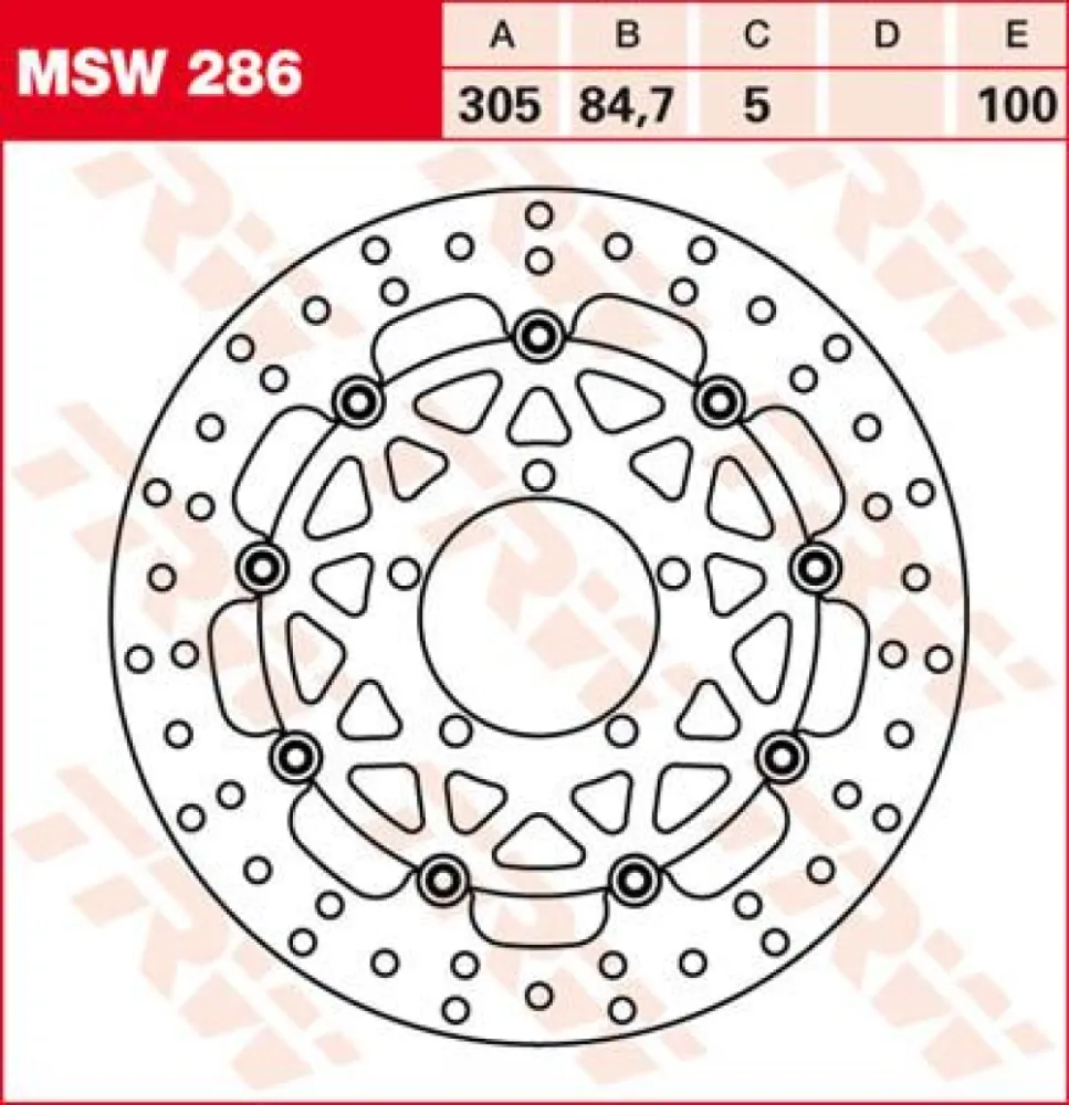 TRW - BRAKE ROTOR FLOAT ROUND L/R - 17102721
