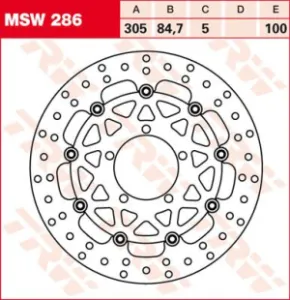 TRW - BRAKE ROTOR FLOAT ROUND L/R - 17102721