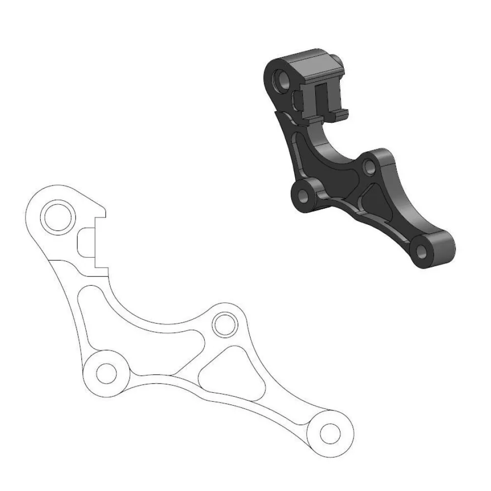 MOTO-MASTER - BRAKE CALIPER ADAPTOR SM - 17103691