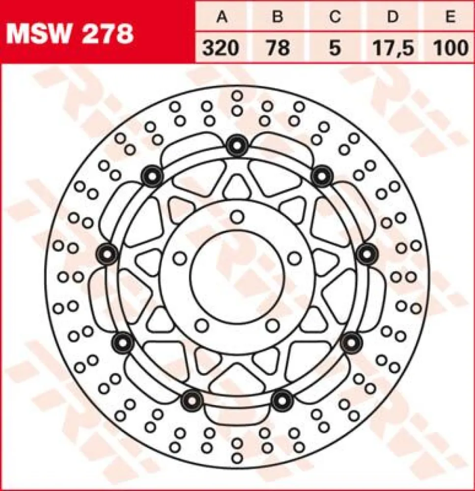 TRW - BRAKE DISC FL MSW278 - 17110841