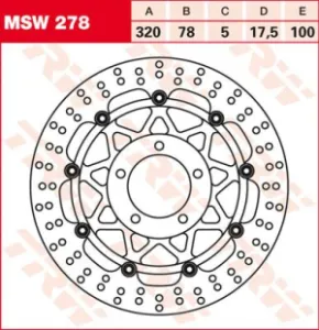 TRW - BRAKE DISC FL MSW278 - 17110841