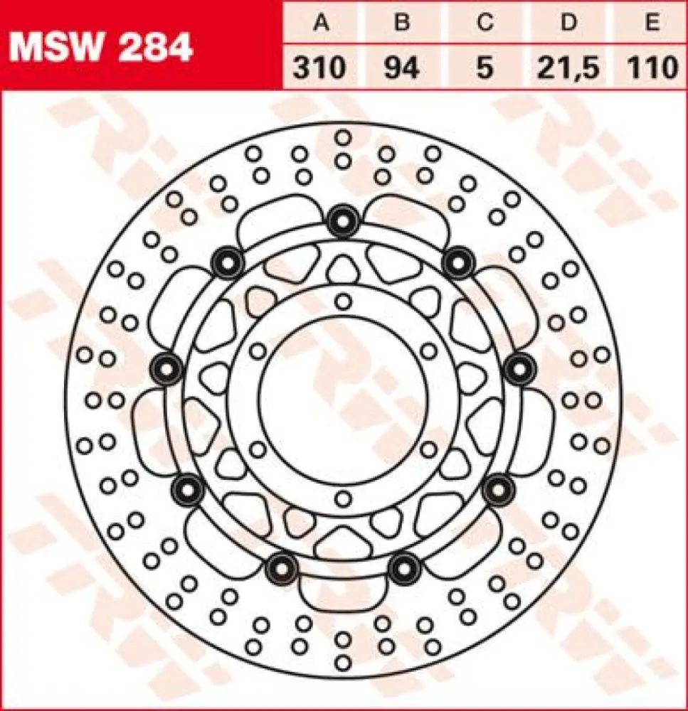 TRW - BRAKE DISC FL MSW284 - 17110842