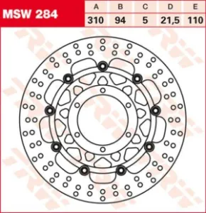 TRW - BRAKE DISC FL MSW284 - 17110842