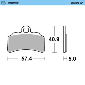 MOTO-MASTER - BRAKE PAD RACING GP - 17111859