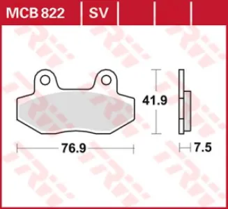 TRW - BRAKE PAD TRW MCB822 - 17200151