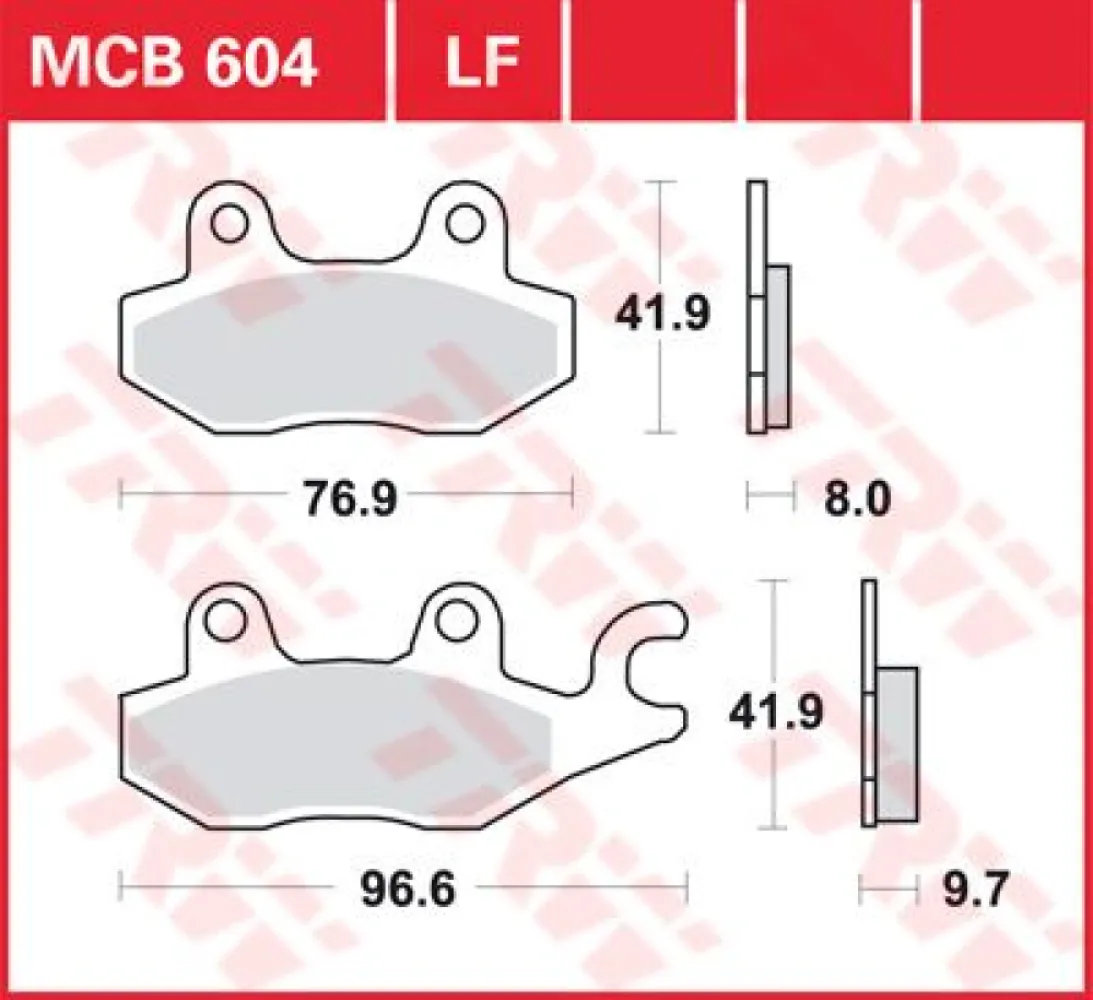 TRW - BRAKE PAD TRW MCB604 - 17200158