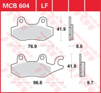 TRW - BRAKE PAD TRW MCB604 - 17200158