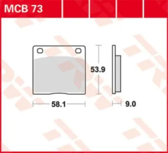 TRW - BRAKE PAD TRW MCB73 - 17200176