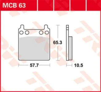 TRW - BRAKE PAD TRW MCB63 - 17200182