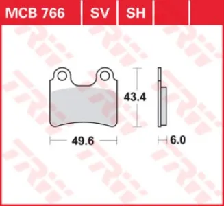 TRW - BRAKE PAD TRW MCB766 - 17200187