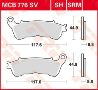 TRW - BRAKE PAD ORGANIC STREET - 17200272