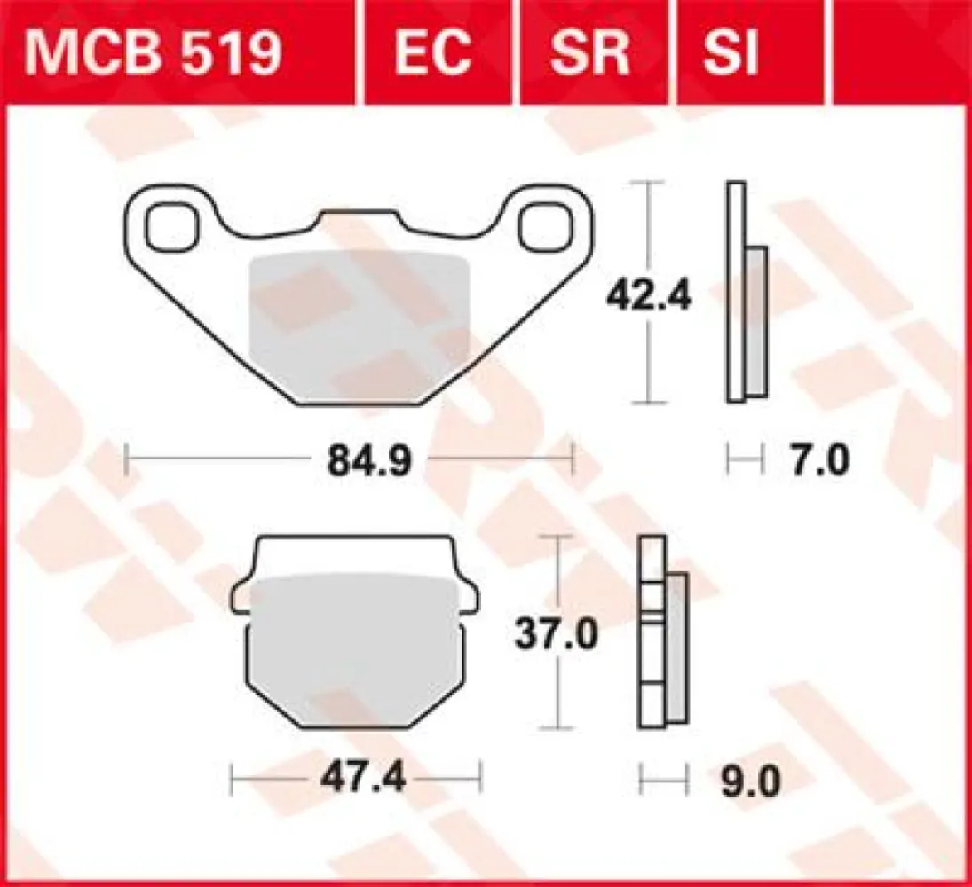 TRW - BRAKE PAD ORGANIC OFFROAD - 17200307