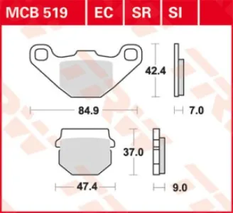TRW - BRAKE PAD ORGANIC OFFROAD - 17200307