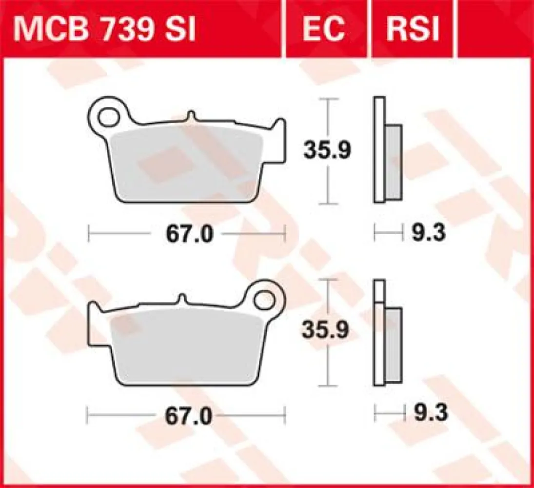 TRW - BRAKE PAD ORGANIC OFFROAD - 17200353