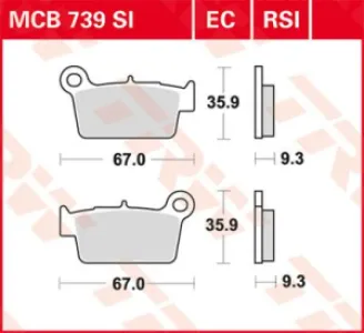 TRW - BRAKE PAD ORGANIC OFFROAD - 17200353