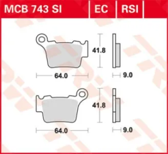 TRW - BRAKE PAD ORGANIC OFFROAD - 17200355