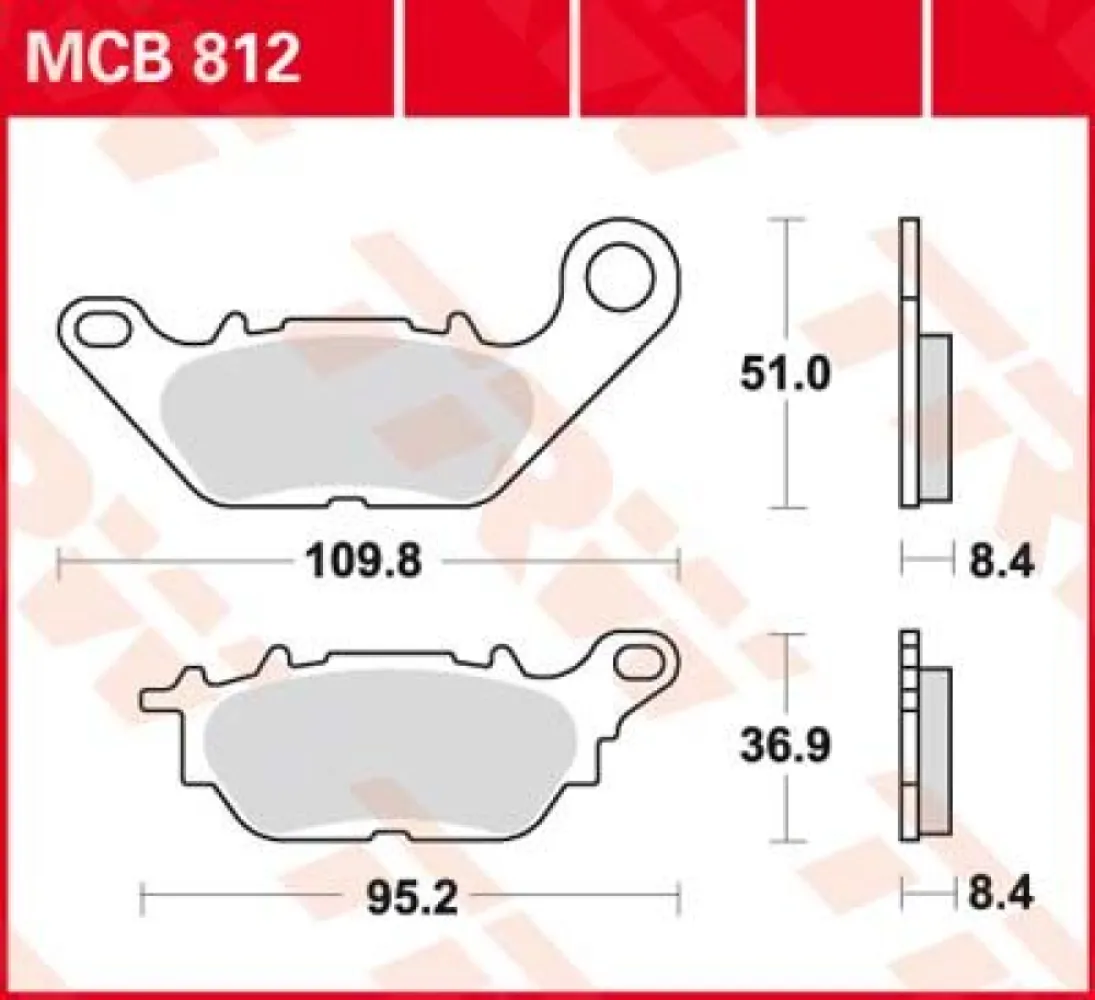 TRW - BRAKE PAD ORGANIC STREET - 17200361