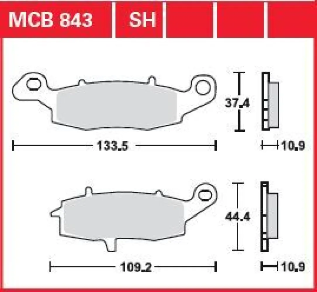 TRW - BRAKE PAD ORGANIC STREET - 17200374