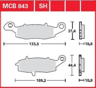 TRW - BRAKE PAD ORGANIC STREET - 17200374