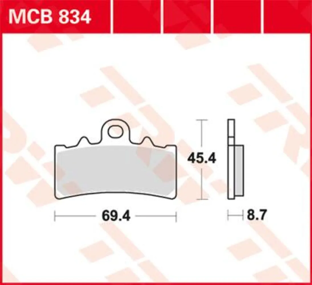TRW - BRAKE PAD ORGANIC STREET - 17200369