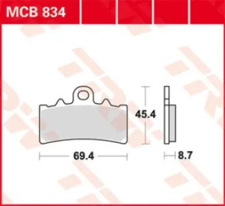 TRW - BRAKE PAD ORGANIC STREET - 17200369