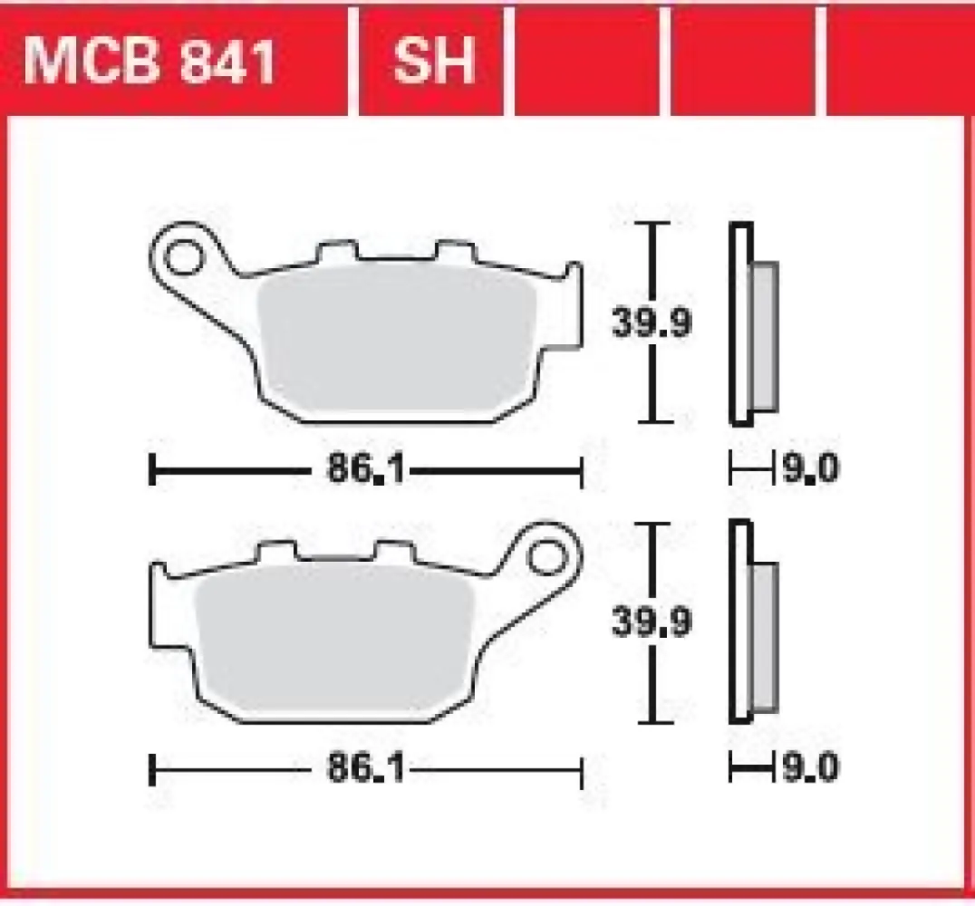 TRW - BRAKE PAD ORGANIC STREET - 17200373