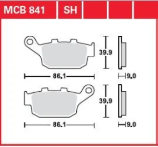 TRW - BRAKE PAD ORGANIC STREET - 17200373