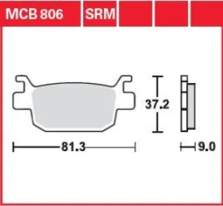 TRW - BRAKE PAD ORGANIC STREET - 17200465