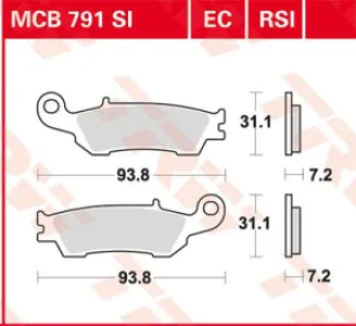 TRW - BRAKE PAD ORGANIC OFFROAD - 17200477