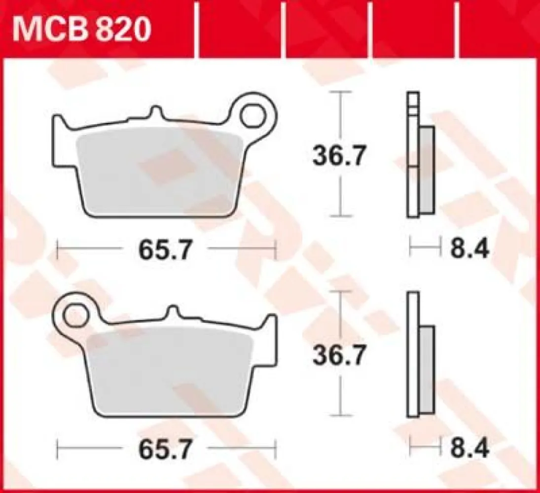 TRW - BRAKE PAD ORGANIC STREET - 17200478