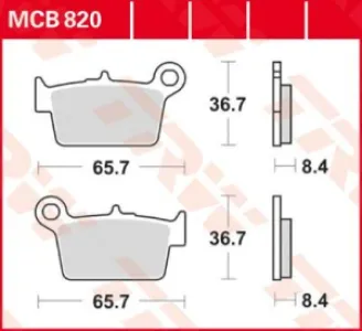 TRW - BRAKE PAD ORGANIC STREET - 17200478