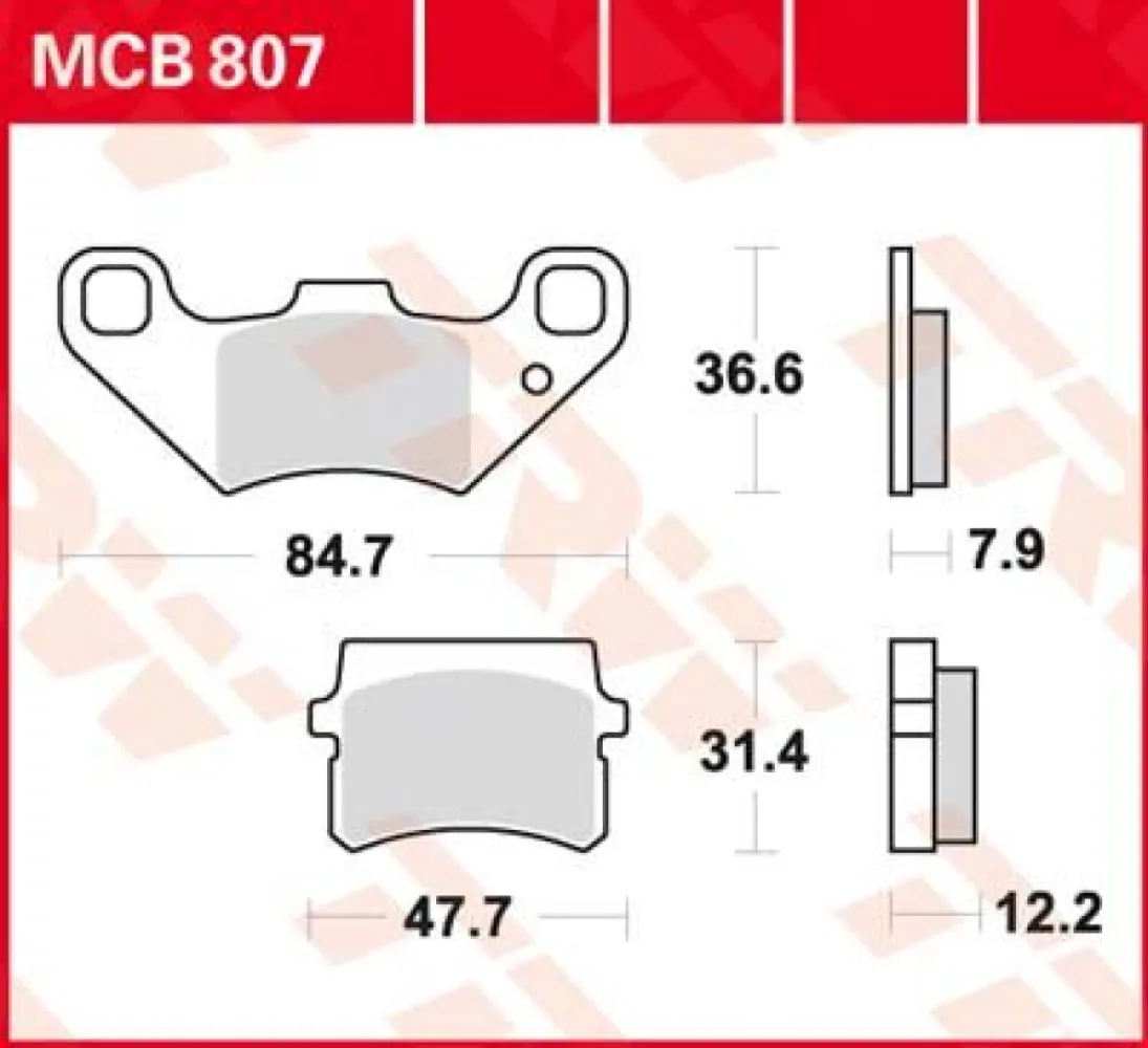 TRW - BRAKE PAD ORGANIC STREET - 17200542
