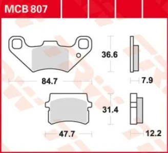 TRW - BRAKE PAD ORGANIC STREET - 17200542