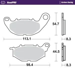 MOTO-MASTER - BRAKE PAD CARBON RACING - 17200601