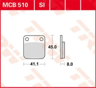 TRW - BRAKE PAD TRW MCB510SI - 17211014