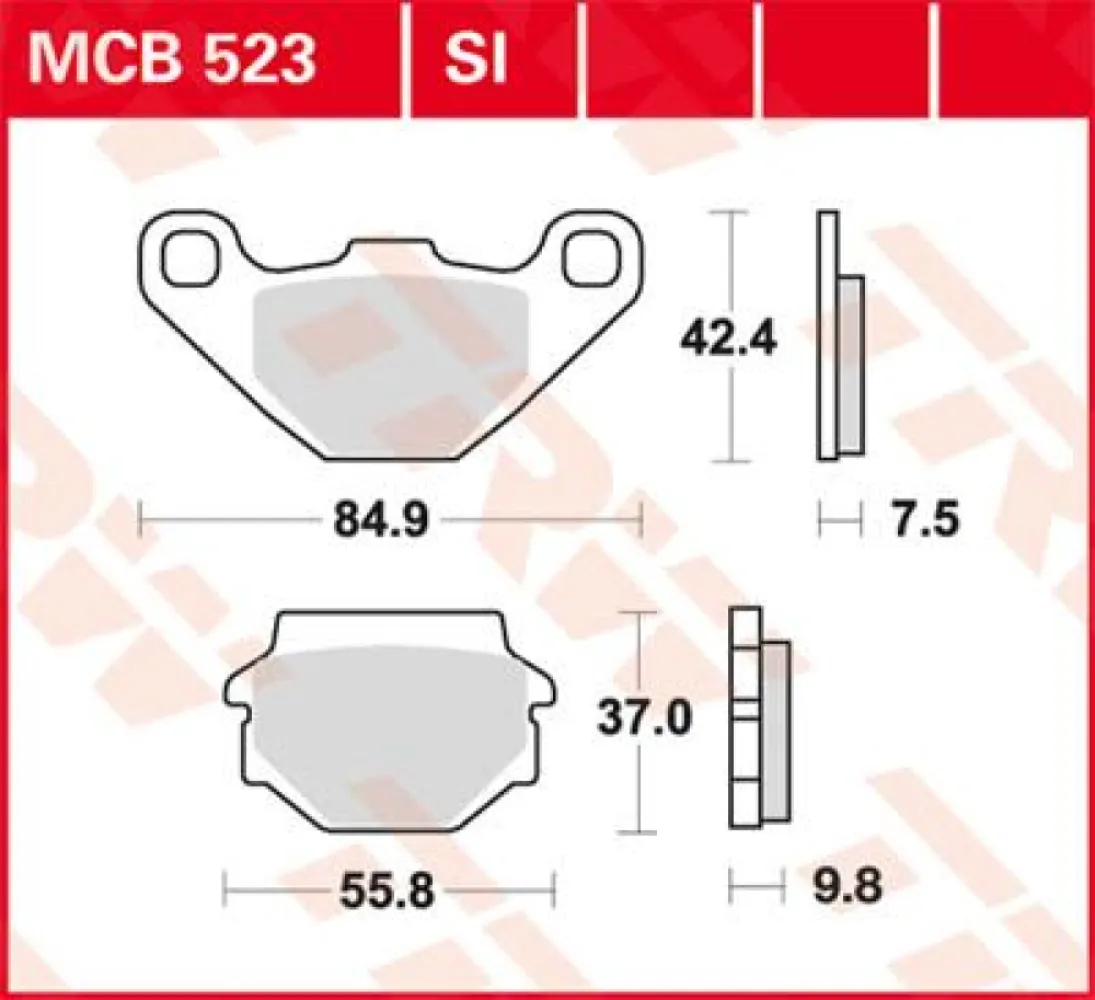 TRW - BRAKE PAD TRW MCB523SI - 17211018