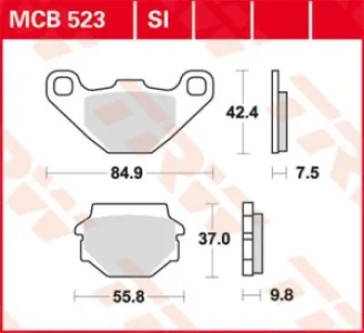 TRW - BRAKE PAD TRW MCB523SI - 17211018