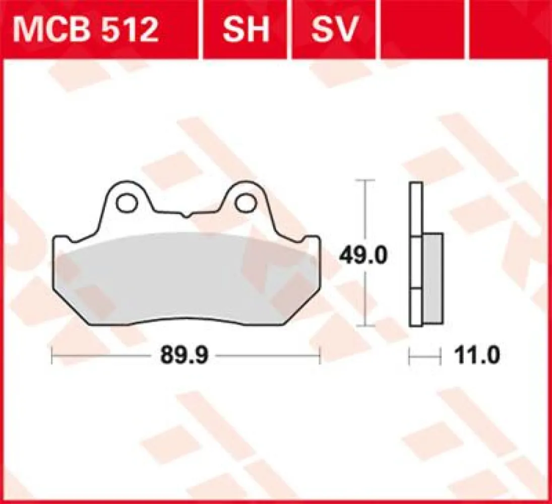 TRW - BRAKE PAD TRW MCB512SV - 17211015