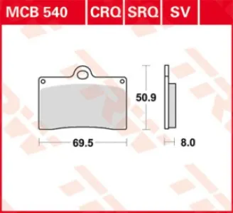 TRW - BRAKE PAD TRW MCB540SV - 17211028