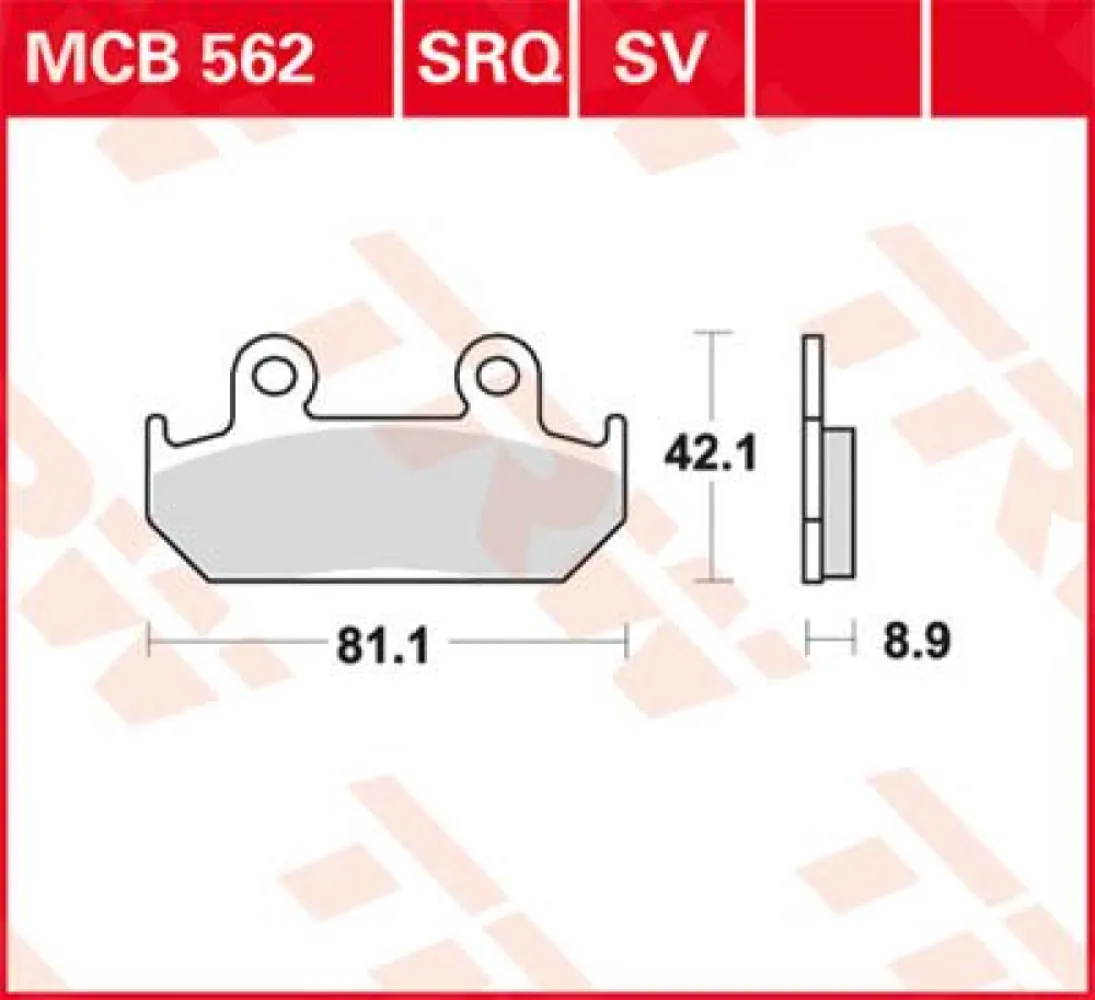 TRW - BRAKE PAD TRW MCB562SV - 17211034